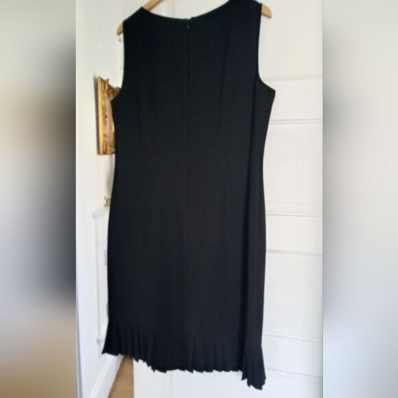 Danny & Nicole Black Sheath Midi Dress Scoop Neckline Sleeveless Cocktail - Picture 5 of 9